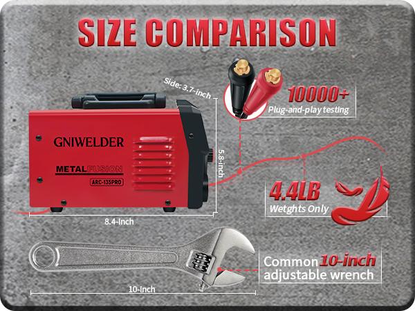 GNIWELDER Stick Welder 110V Portable ARC/TIG Welding Machine with LED Display Synergic Control IGBT Inverter Hot Start Arc Force Anti-Stick for Home Repair & Metal Working,Father's Day Christmas Gifts Thanksgiving and Birthday Gifts