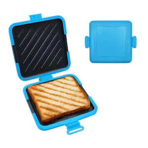 Microwave Sandwich Tray Non-Stick Food Grade Bread Baking Pan, Adjustable Microwave Power and Time, Suitable for Bacon, Wings, Steaks, Ham, Sandwiches, Toast