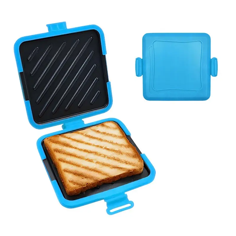 Microwave Sandwich Tray Non-Stick Food Grade Bread Baking Pan, Adjustable Microwave Power and Time, Suitable for Bacon, Wings, Steaks, Ham, Sandwiches, Toast