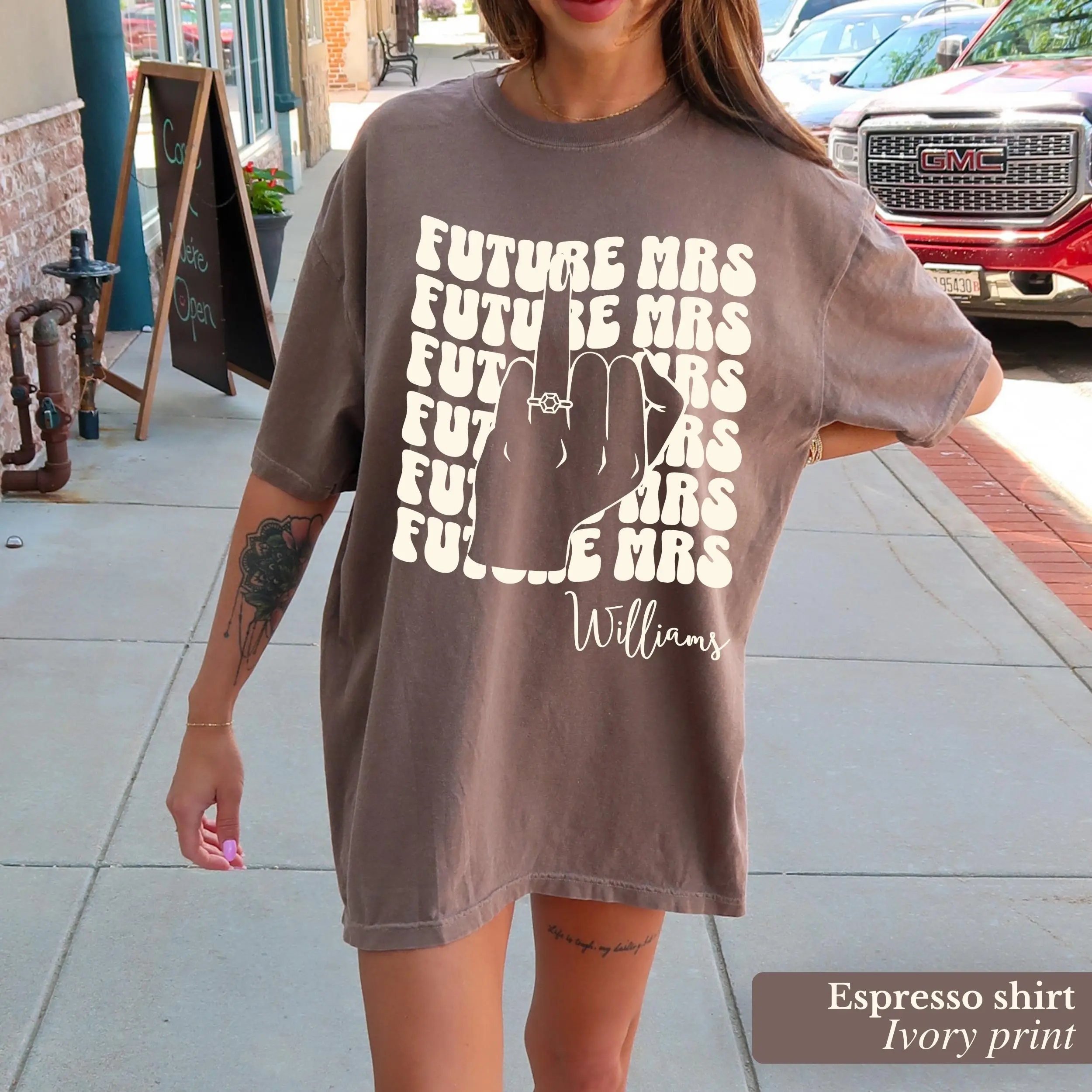 Personalized Future Mrs Comfort Colors Shirt, Custom Bachelorette Bride T-Shirt, Future Last Name Sweatshirt, Bride to be Shirt, Bridal Gift