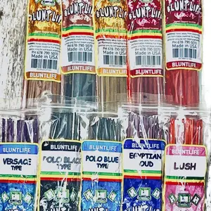 Scented Aroma Fragrance Incense Freshener, BluntLife Jumbo XL 19-in, 25 per Pack Wooden Aromatherapy