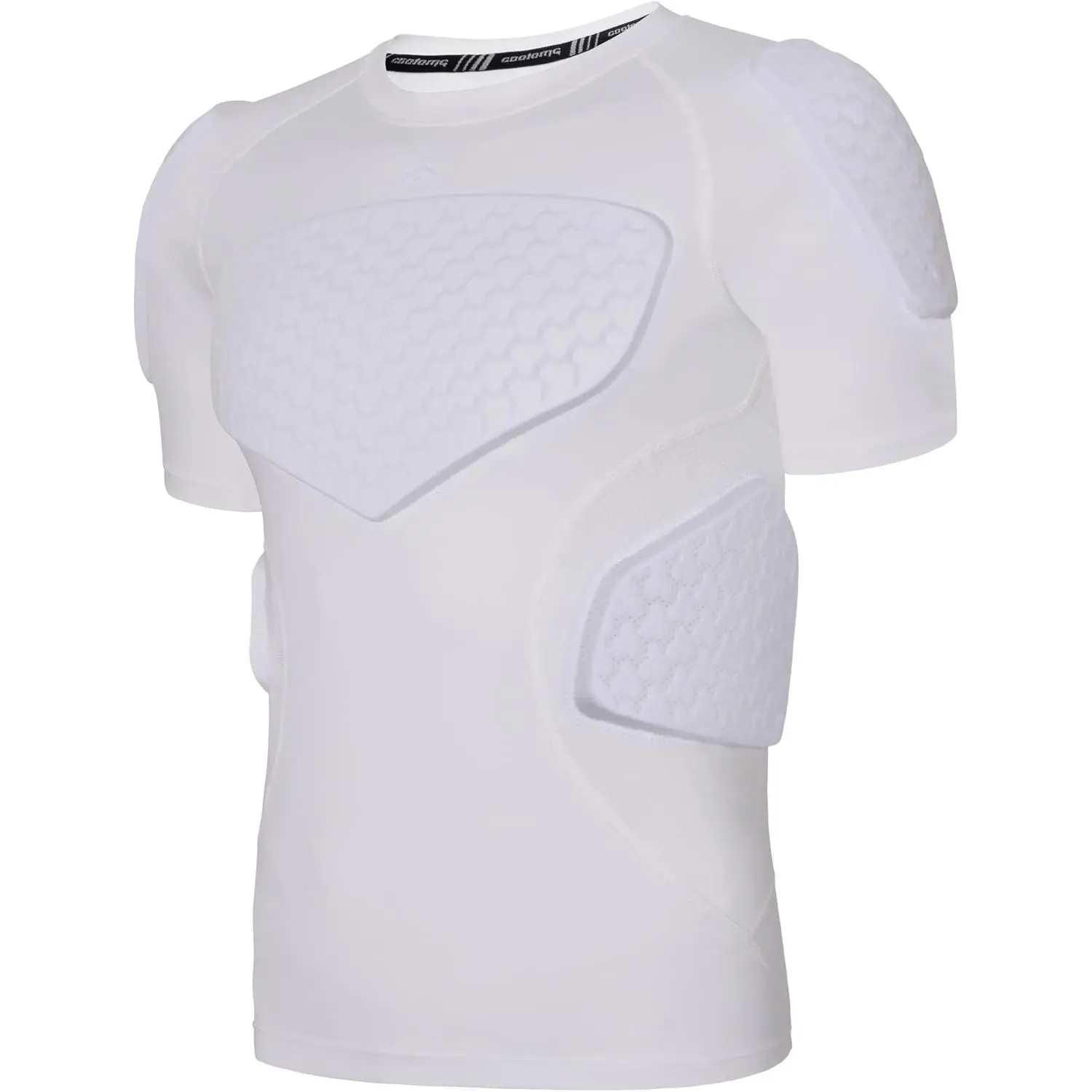 Men's Padded Compression Undershirt - Rib Protector, Chest Protector, Shoulder Pads, Back Protection, Advanced Impact Protection for Football