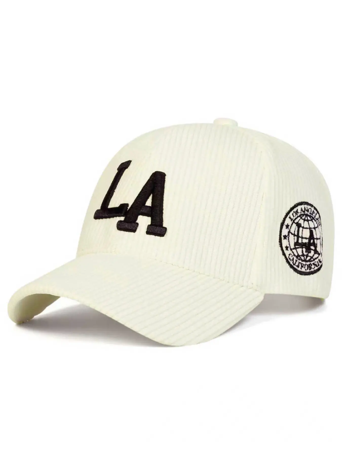 Corduroy Baseball Cap Unisex Adjustable Sun Hat Breathable Lightweight Unisex Corduroy La Baseball Cap, Adjustable Outdoor Sun  main image 3