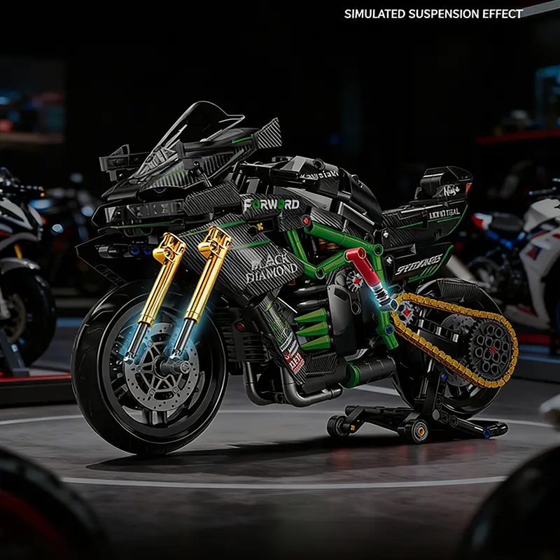 Kawasaki H2 Motorcycle Mechanical Assembly 1:8 Scale Giant High
