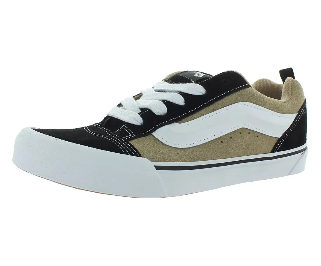 VANS Knu Skool GS Kids' 90s-Inspired Suede Sneakers, Chunky Padded Lace-Up Shoes for Casual Wear, Kids Sizes, Classic Kid's Sneakers