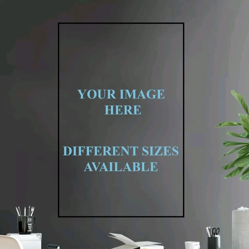Custom Poster Print Personalized Photo Wall Art Your Own Image Design Many Sizes Decor Room Glossy