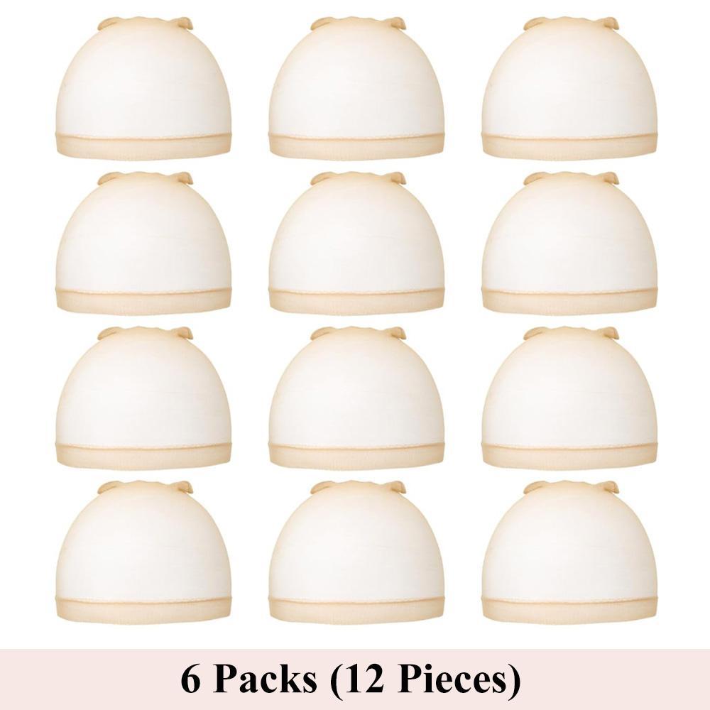 MYLOCKME Hair 1pack with 2pcs HD Wig Caps High Quality Transparent HD Hair Nets Weave Nylon Stretchy Lace Front Wig Cap for Women Men Light Brown