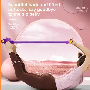 Foot Resistance Band Home Yoga Leg Four-Tube Elastic Rope Full Body Stretch Resistance Rope Sit-Up Aid 4-tube