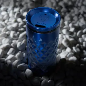 Paragon Stainless Steel Highball Tumbler with Lid in Electric Blue 16 oz - Ceramic-Coated, No Metallic Aftertaste for Mixed Drinks & Outdoor Parties, Elevate Your Drinkware
