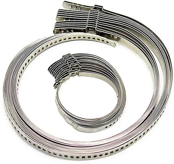 30PCS Stainless Steel CV Boot Crimp Clamp Kit, Adjustable Universal Axle Boot Clamps – 15 Small & 15 Large
