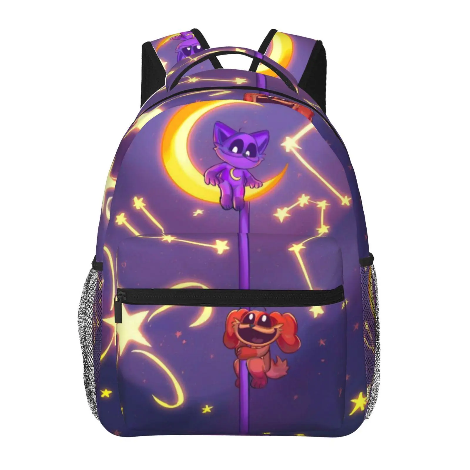 Cute Catnap Dogday backpacks for school—large-capacity laptop daypacks with exquisite prints, durable casual bookbags for campus daily commutes; a gift for teen students.