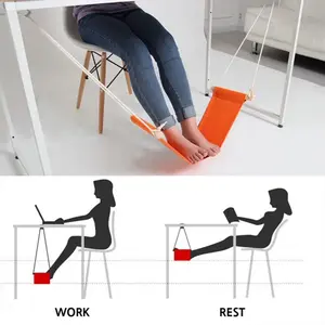 Portable Foot Hammock Polyester Desk Rest Foot Put Adjustable Rest Tables Foot Put Feet Swing Footrest for Office Home Camping APWIKOGER