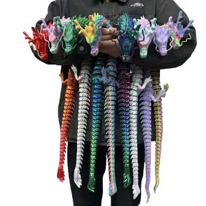 SleekHush 3D Printed Dragon Model, 1 Count Creative Desktop Decoration, Dragon Model Ornament, 3d printed fidget toys,Office Desktop Decoration, Perfect Holiday Gift Christmas,Decorations - Small ornaments and statues - Sculptures