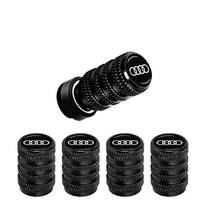 Red & Black Tire Valve Stem Caps 5 Pack Universal Car Tire Valve Stem Protective Covers Auto Parts & Car Accessories Dustproof Leak-Proof Seal Fit for Audi Most Cars SUV Trucks Wheel Tire Valve Stem Protection