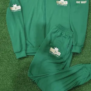 Mochedda Gear Joggers - Green Tracksuit with Logo Embroidery & Elastic Waistband for Comfort