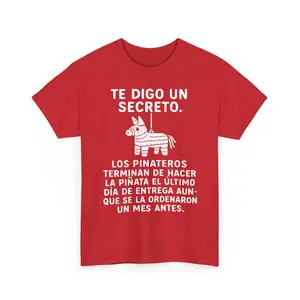 Un Secreto Piñatero piñata graphic Tee | Spanish funny T shirt