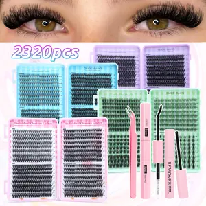 2320PCS Professional and beginner-friendly, easy to use at home. Eyelash Beginner's Kit: A complete set, allowing you to use it at home as easily as a professional. Professional eyelash extension kit for home use