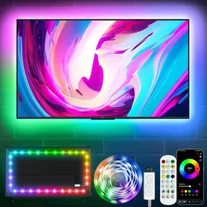 KSIPZE LED Lights for TV, 9.9ft TV led Backlight for 32-43 Inch TVs RGB TV Backlight Behind Music Sync Bluetooth APP & Button Control TV LED Strip Lights USB Powered for Bedroom/Gaming