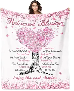 Retirement Gifts for Women 2025, Farewell Gifts for Coworkers Women, Retirement Blanket 60"X50", Going Away Gift, Retired Gifts, Best Retirements Gift Ideas for Grandma Teacher Nurse Boss