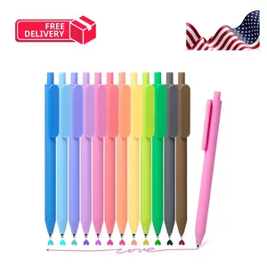 12 Colors Quick Dry Fine Point Gel Pens 0.7mm, Smooth Writing, Multicolor