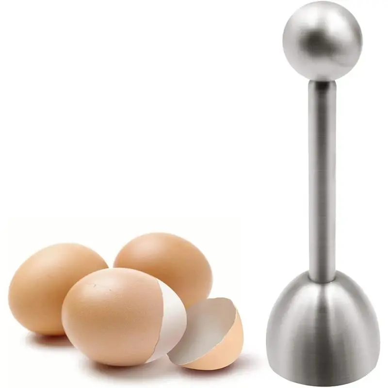 Portable Stainless Steel Egg Cutters, Egg Shell Separator, Egg Opener Tool, Kitchen Breakfast Egg Utensils, Egg Cracker Tool, Egg Cracking Tool, Kitchen Gadgets for Hard Soft Boiled Eggs
