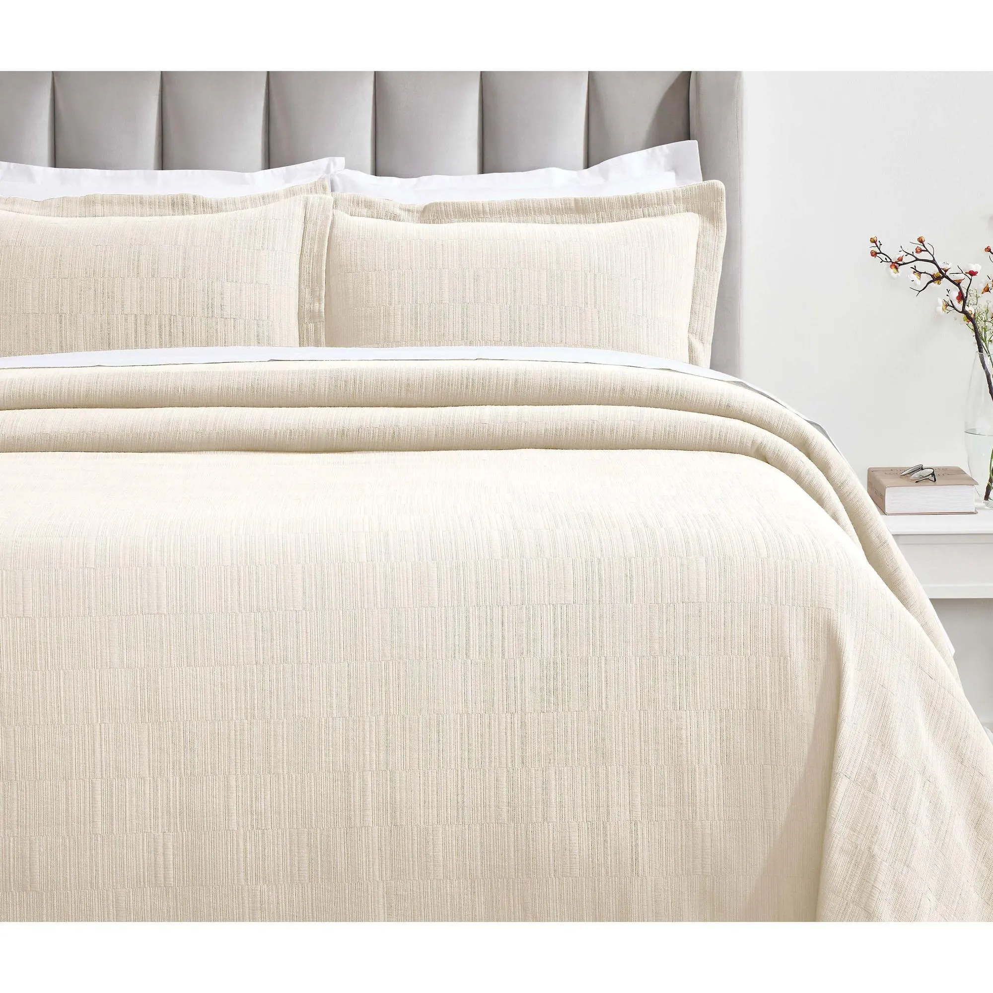 Superior Zenith Cotton Bedspread and Sham Set,Full Superior Zenith Cotton Bedspread and Sham Set,Full