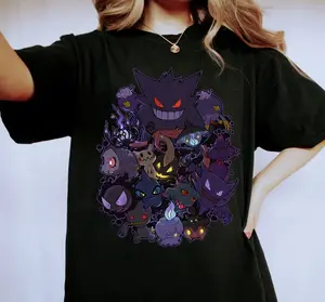 Gengar Lavender Town P0kem0n Shirt, Anime Shirt Cotton Crewneck