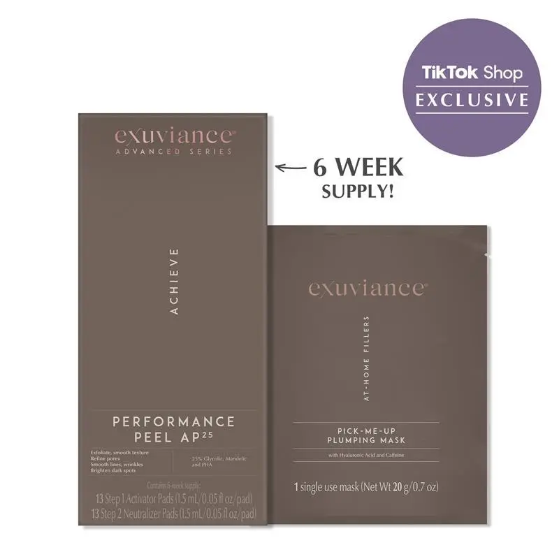 EXUVIANCE Performance Peel AP25 At-Home Peel and Pick-Me-Up Plumping Mask Set