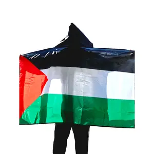 Palestine Cape Flag - Palestinian flag with hoodie and finger loops