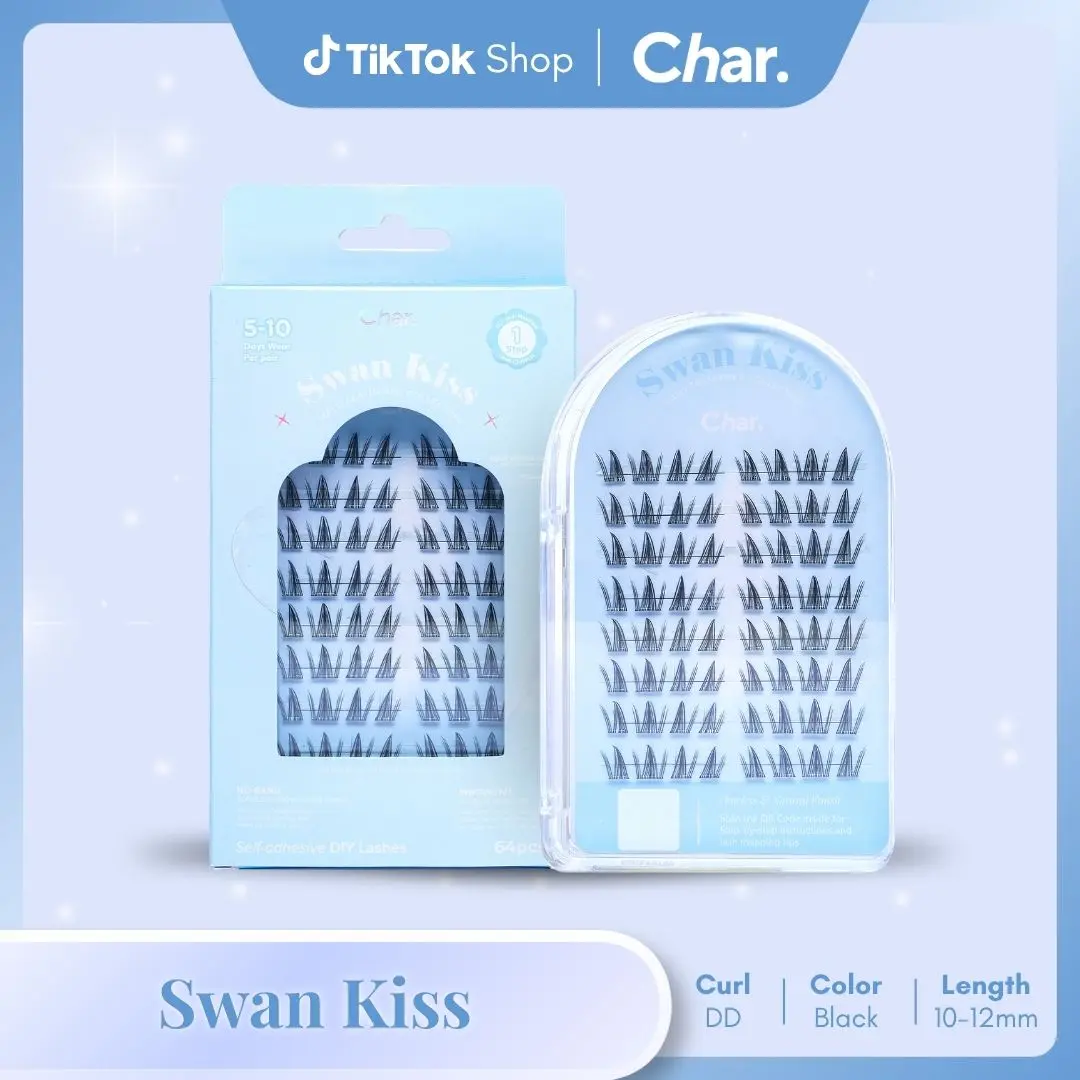 Swan Kiss - Pre Glue Lashes 5 to 10 Days Wear ,Lightweight Soft , Band-Free Sweatproof Waterproof