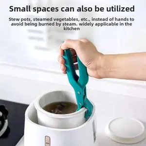 Swiss anti-scalding tongs for kitchen use, anti-scalding pot clamp, bowl clamp, plate clamp, microwave silicone food tongs, steaming pot tool