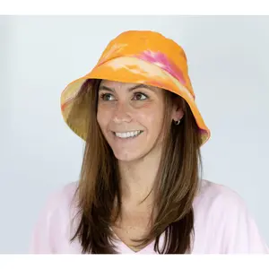 Sprigs  Tie Dye Bucket hat w/ Adjustable RibbonTie
