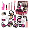 Toddler Simulated Makeup Kit (3-4 Years) with Cosmetic Bag, Toddler Girl Stuff, Kids Stuff for Girls, Sweet Birthday Gift Idea, Stimulates Creative Play & Pretend Play Development