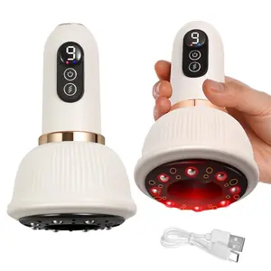 Portable Electric Cupping Massager, 9-speed Heating & Suction Body Massage Tool, Personal Handheld Massager for Home Use