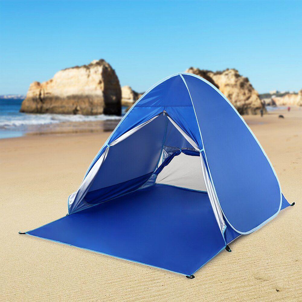 UV Protective Automatic Pop Up Beach Tent With Wind Flow Inlets