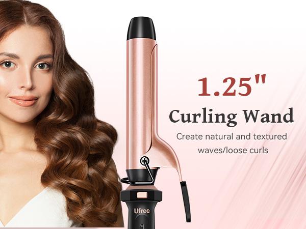 Ufree 5 in 1 Curling Iron with Interchangeable Ceramic Barrels, Curling Wand Set with Flat Iron Hair Straightener, Instant Heating Hair Styling Tool, Hair Curler, Women Gifts Comfort