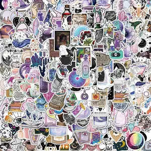 300pcs/pack Witch Medicine Bottle Magic Series Graffiti Sticker, Decal Sticker, Waterproof Decoration Sticker, DIY Creative Toy Home Decoration Sticker, Halloween