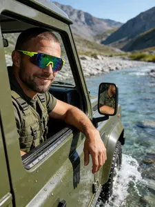 Eco-Friendly Sports Glasses; Made from Recycled Materials; For the Environmentally Conscious Hiker, Runner, Cyclist; Sustainable Choice.