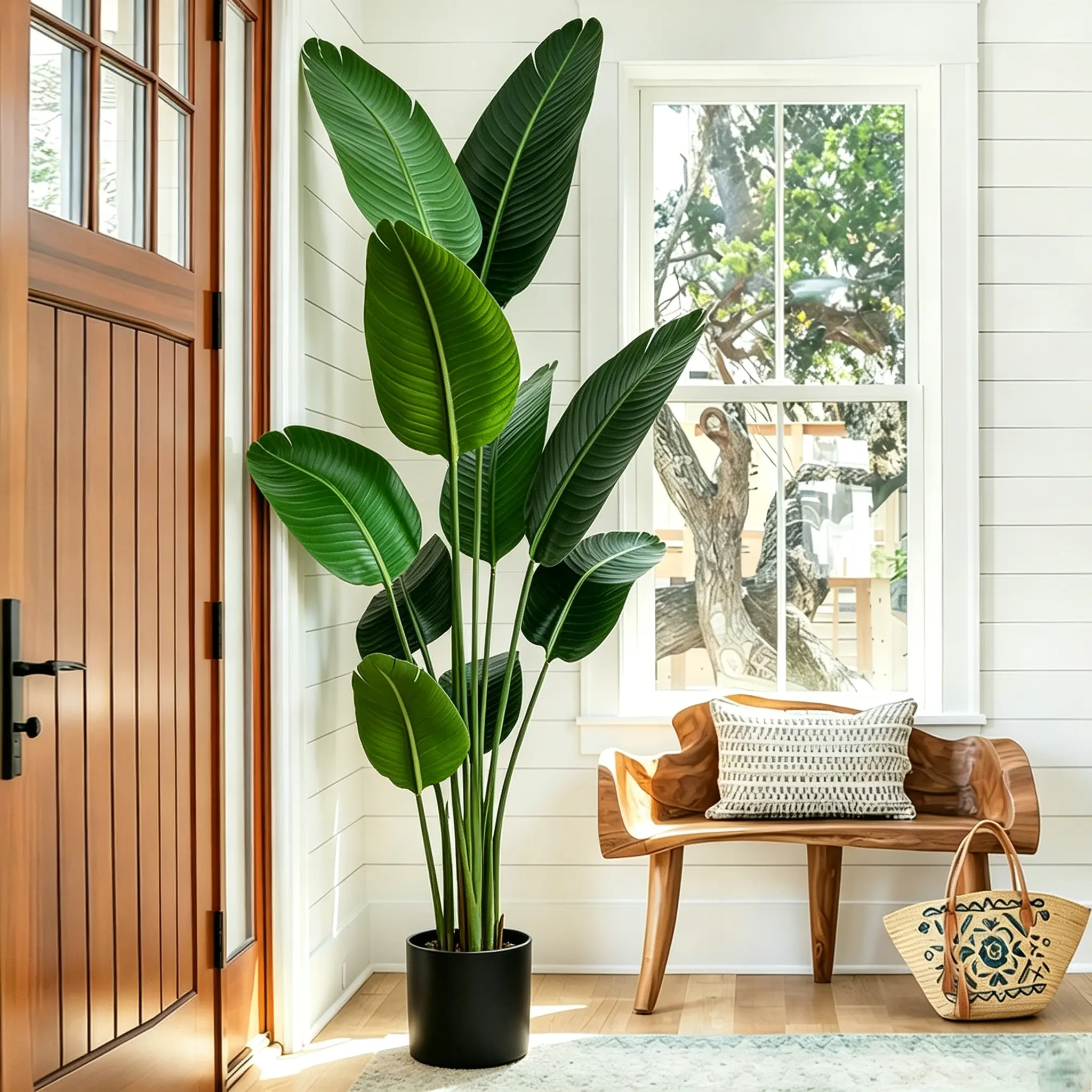 Artificial Bird of Paradise Plant, 6ft Faux Plants Indoor - Perfect Silk Floor Plant, Low-Maintenance Plant for Home Decor in Living Room, Office, and Bedroom