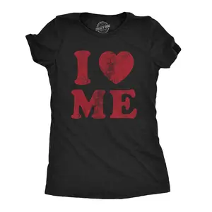 Womens I Love Me T Shirt Funny Cute Inspirational Motivational Heart Tee Funny Womens T Shirts Cute Vintage Fashion Casual Ladies T-Shirt Gift Funny Sarcastic Top Women's Novelty Tees Black