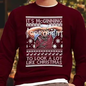 Johnn McGinnn Christmas Sweatshirt, Ugly Xmas Jumper Football Fans Holiday Gift, Soccer Lover Christmas Top, Xmas Football Gifts