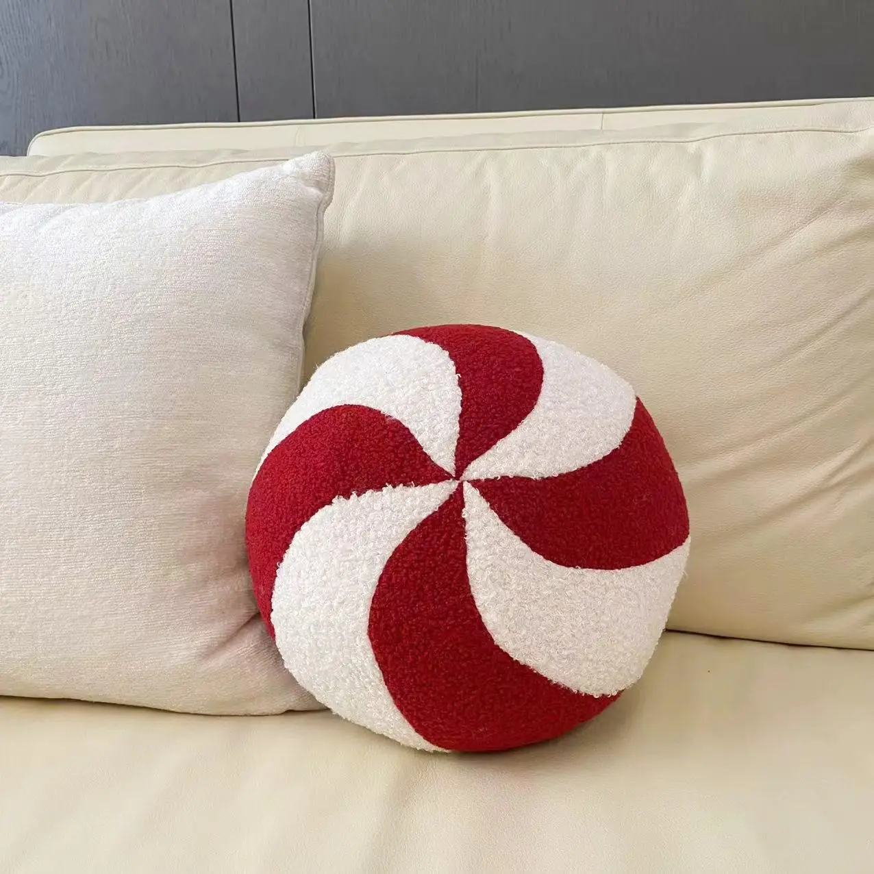 Plush Cute Warm Candy Ball Pillow, Spring/summer/christmas Decoration Cushion Pillow, Holiday Home Decoration Cushion Pillow, Gift Ideas