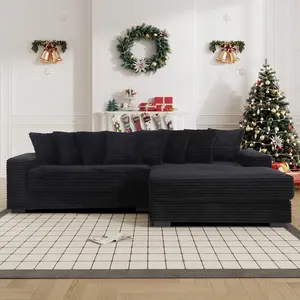 【3-Piece Set】【Bonus Cushions】Niccae Convertible Sectional Sofa Bed with Removable Ottoman - Multi-Functional L-Shaped Couch for Small Spaces, Game Room, Dormitory | Easy No-Tool Assembly, Dense Foam Chaise Lounge, Modern Home Decor Solution