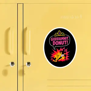 Dungeon Crawler Carl Magnet, Go Damn it, Donut Cat Magnetic Sticker, Prepotente Meme Desgin, This Is An Outrace Fridge Maget, Perfect for college dorm rooms, school lockers, stocking stuffers, refrigerators