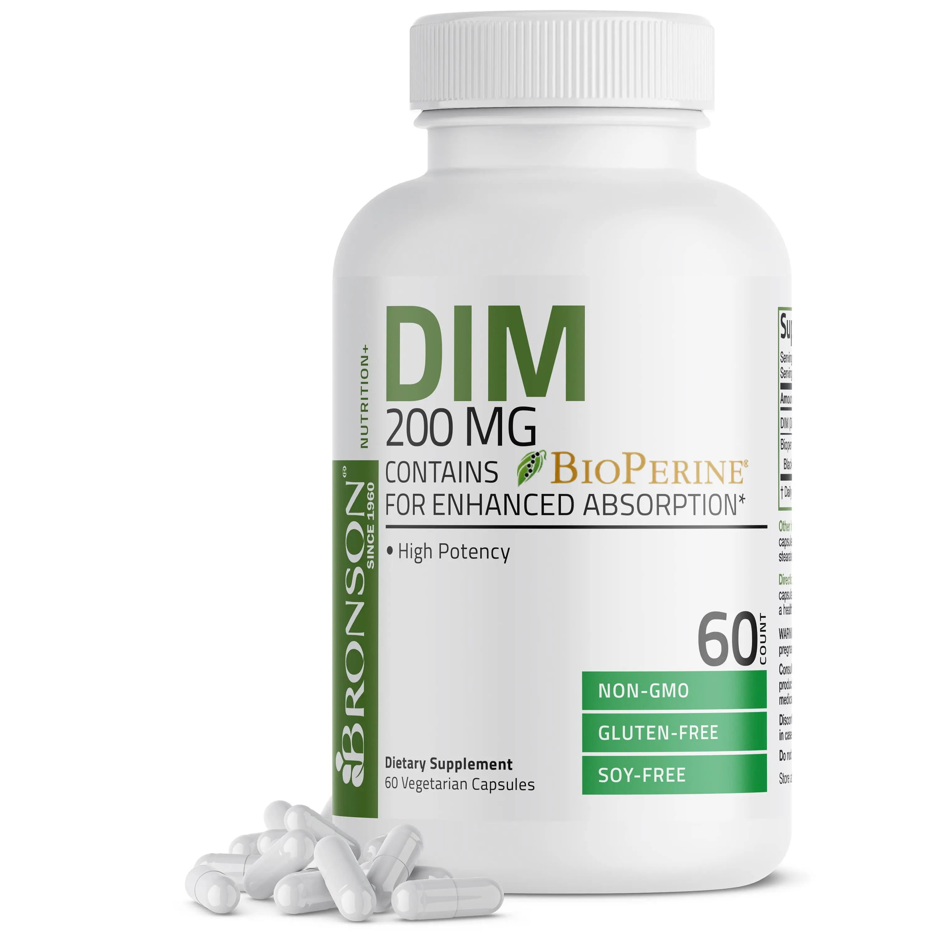 DIM with BioPerine® - 200 mg Supplement with Black Pepper Extract