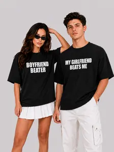 Romantic Couple Shirt, Boyfriend Beater My Girlfriend Beats Me Shirt, Meaningful Anniversary Gifts, Gift For Him, Gift For Her, Easy To Coordinate
