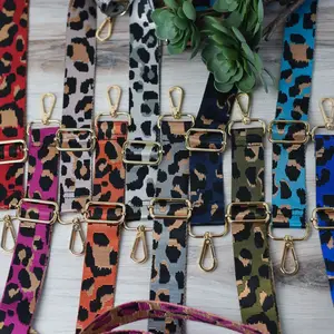 Leopard Guitar Bag Strap 1.5" wide Many Colors