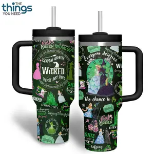 Wicked Music Custom Cup 40 oz - 20 oz Tumbler Stainless Steel, Double Wall Insulated, With Handle & Straw – Funny Gift for Hannah Motana Lovers & Fans