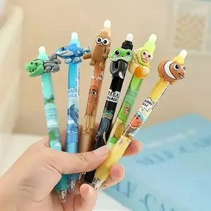 Cute Mountain Sea Style Erasable Gel Pens, 0.5mm Smooth Writing, School Supplies, Random Styles, Perfect Gift for Friends