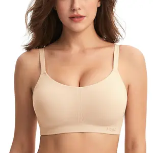 HSIA Seamless Wireless Full Coverage Bra Light Shaping Comfort Bra Built-in Padded Supportive Bra for Women, Adjustable Straps & Back Closure, Breathable Perforated Molded Integrated Cups